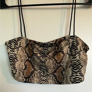 SHEIN Snakeskin cami crop top